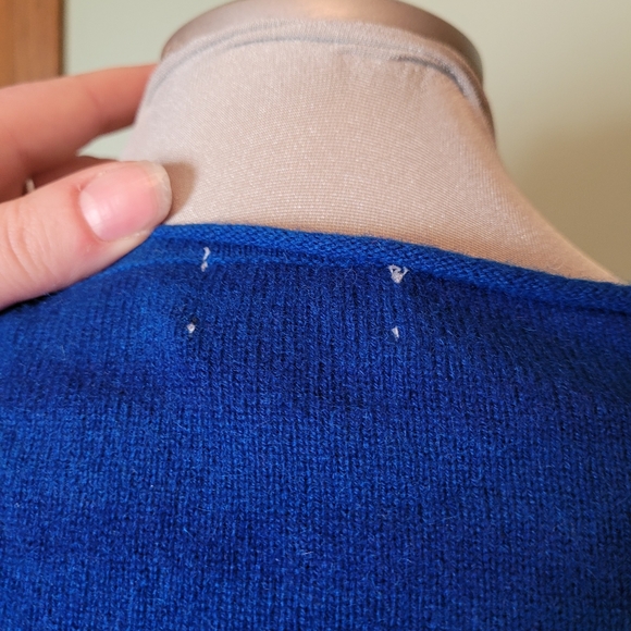 Line cashmere sweater blue stripe sweater - Picture 4 of 8